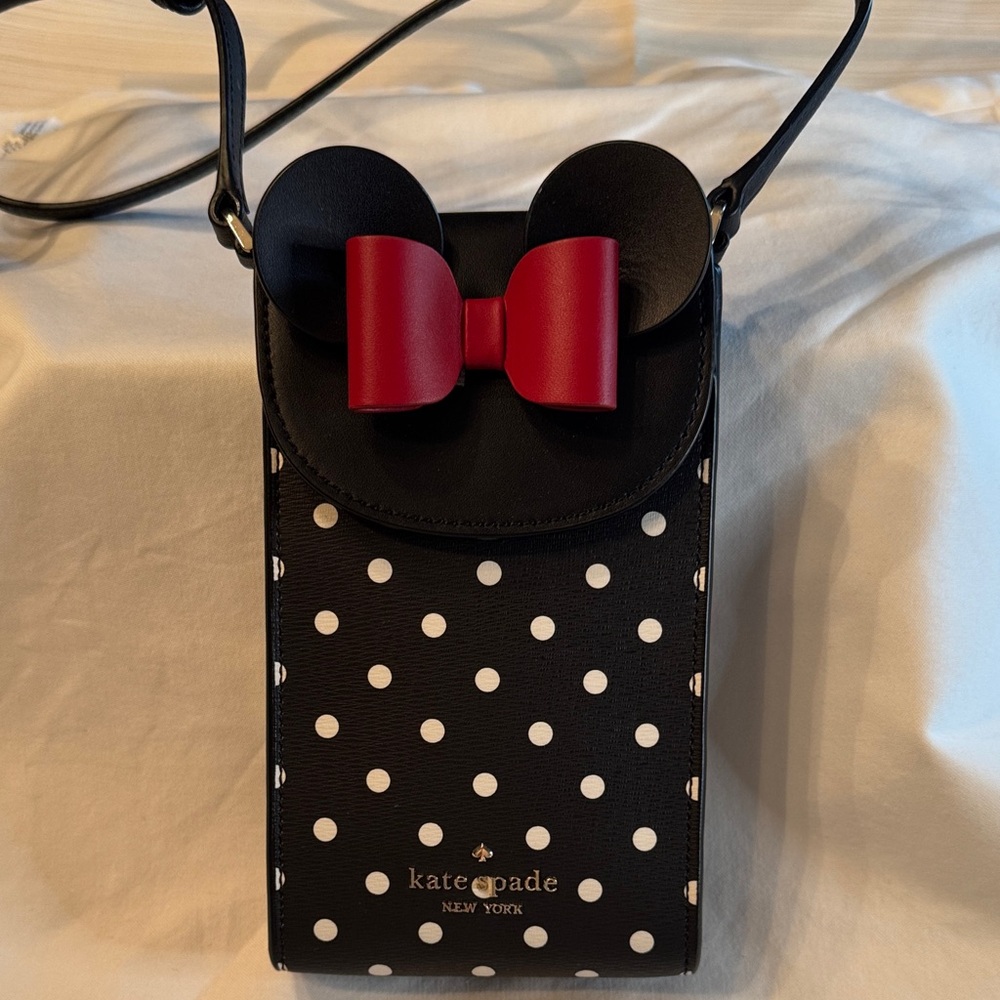 kate spade Black and Red Polka Dot Wristlet